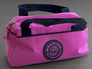 Draagtas BB Sacoche 3 boules horizontale en nylon rose