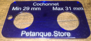 Meting diameter cochonnet --  Mésure diametre cochonnet